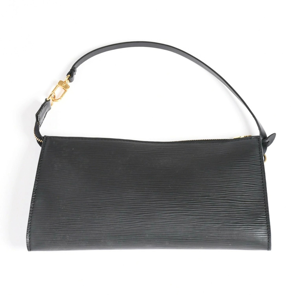 LOUIS VUITTON Pochette Accessoires Accessory Pouch Clutch Epi Leather Black